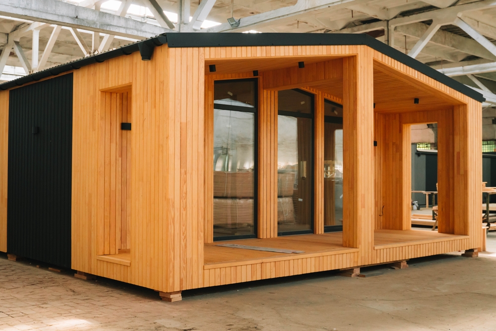 Casa modulare prefabbricata in legno pronto