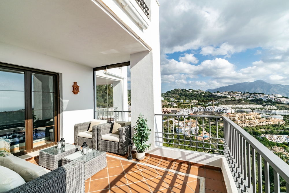 La vista dell'ultimo piano dalla terrazza 